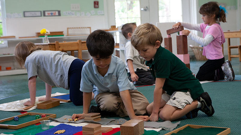 Primary school class at Bridges Montessori