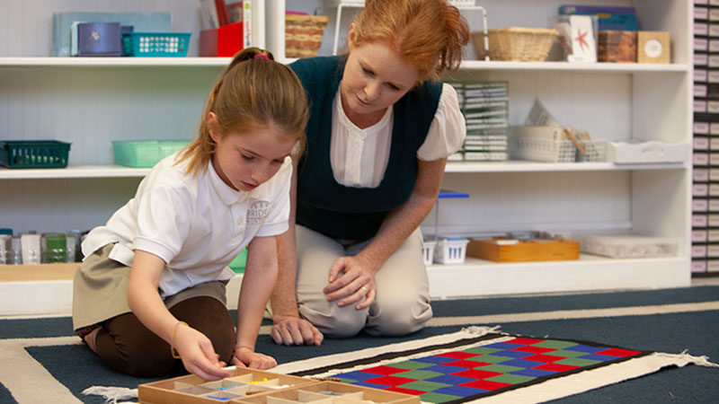 elementary student and Montessori teacher at Bridges Montessori